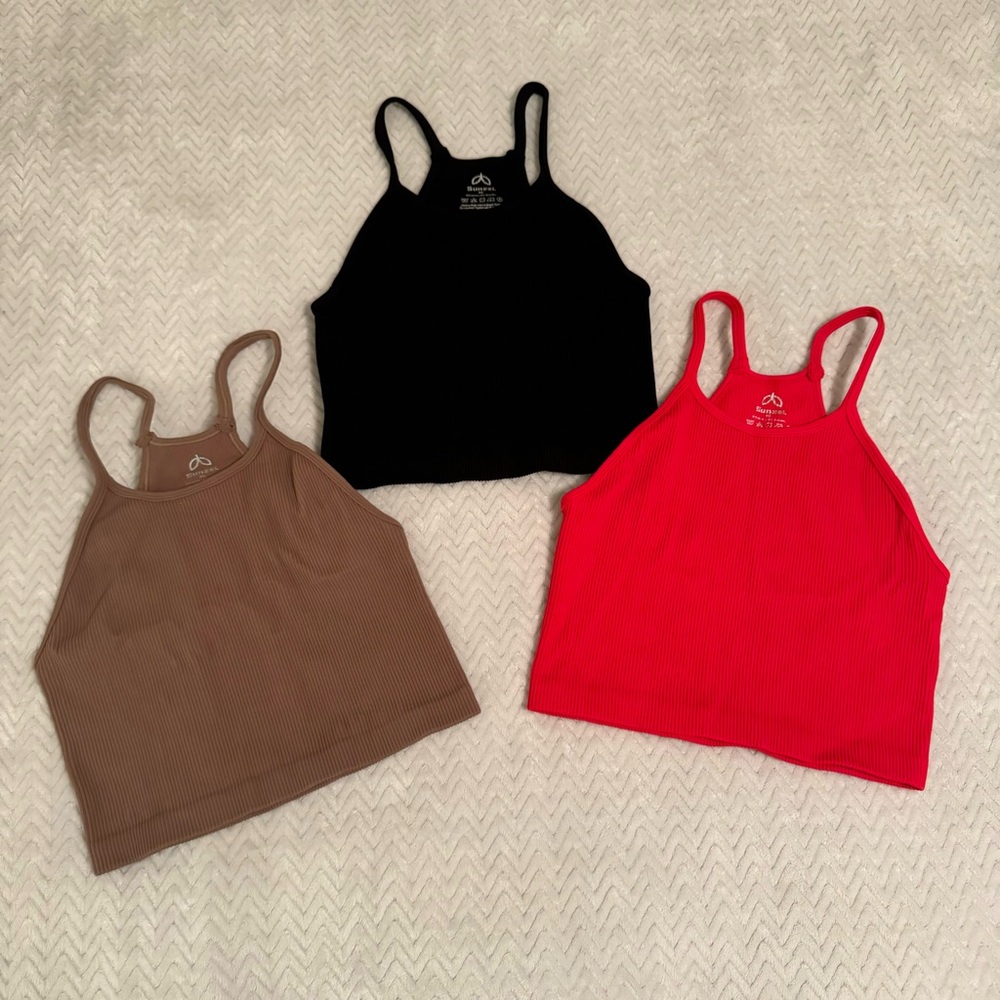 Sunzel Free to Be Tank Crop Ribbed Tank Tops - Picture 2 of 5